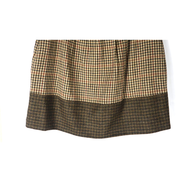 J. Crew Lambs Wool Plaid Color Block Skirt - Picture 2 of 5